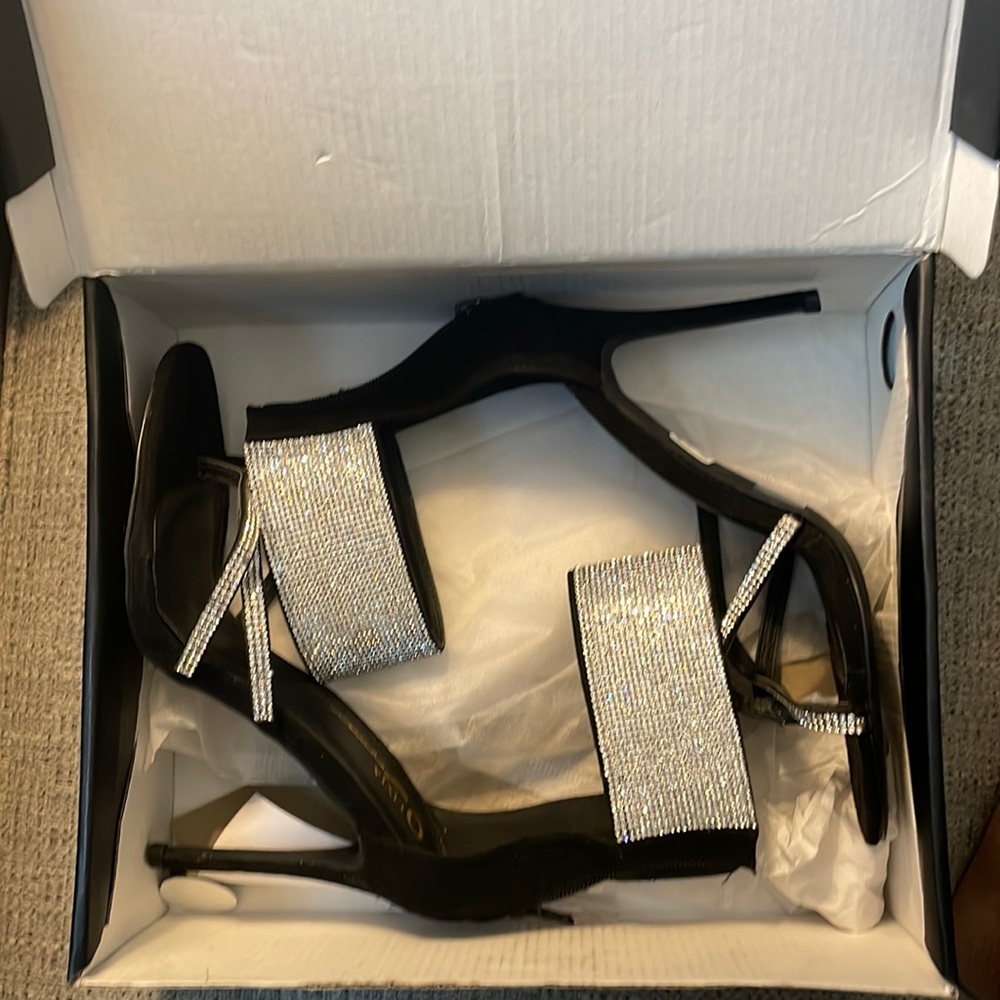 Black&Silver Rinestone Shoe